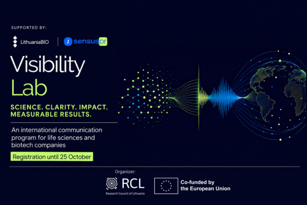 Visibility Lab — an international communication program for life sciences and biotech companies; supported by LithuaniaBIO and SensusPR, organised by the Research Council of Lithuania, registration until 25 October.